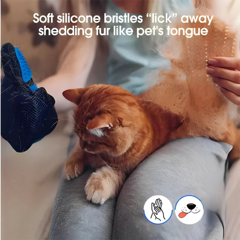 Pet Hair Glove Comb Pet Dog Cat Grooming Cleaning Glove Deshedding Hair remover Massage Brush Animal Supplies Cat Accessoies PawVoyage