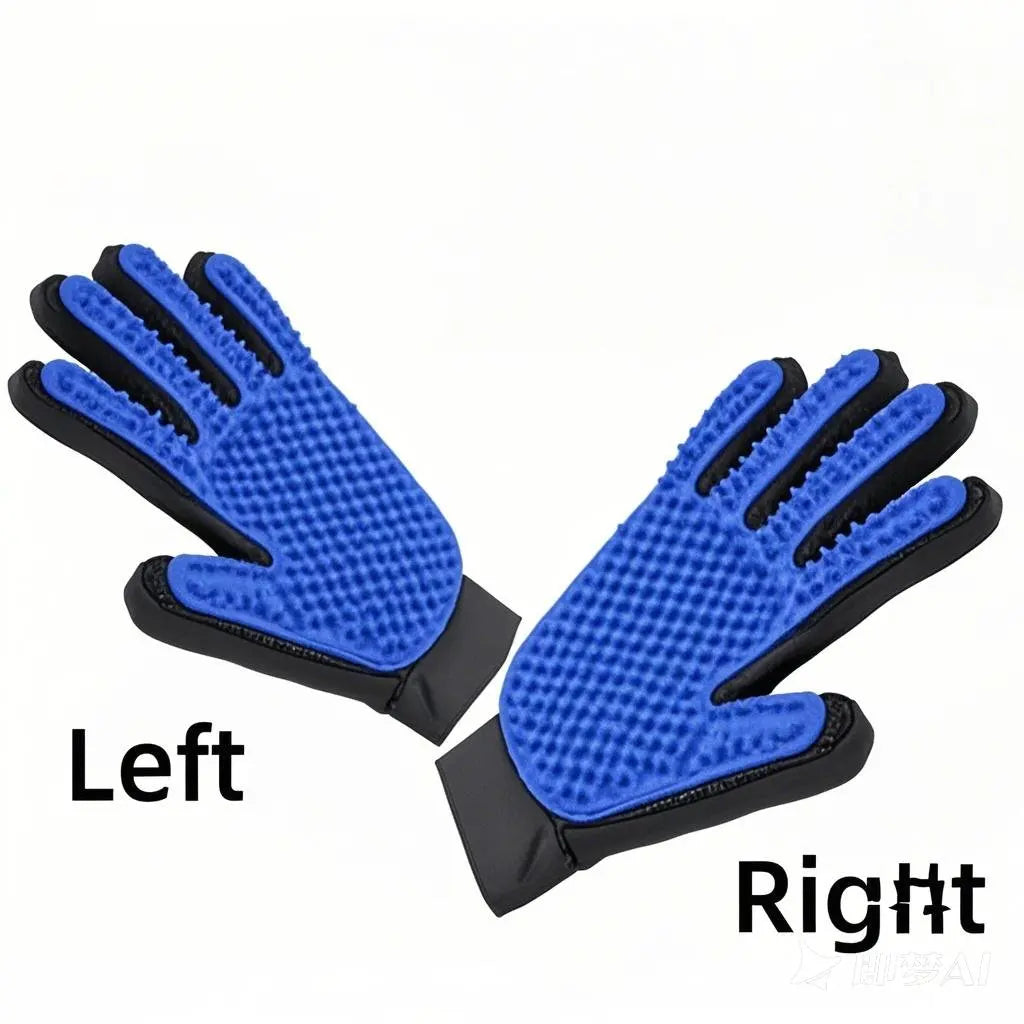 Pet Hair Glove Comb Pet Dog Cat Grooming Cleaning Glove Deshedding Hair remover Massage Brush Animal Supplies Cat Accessoies PawVoyage