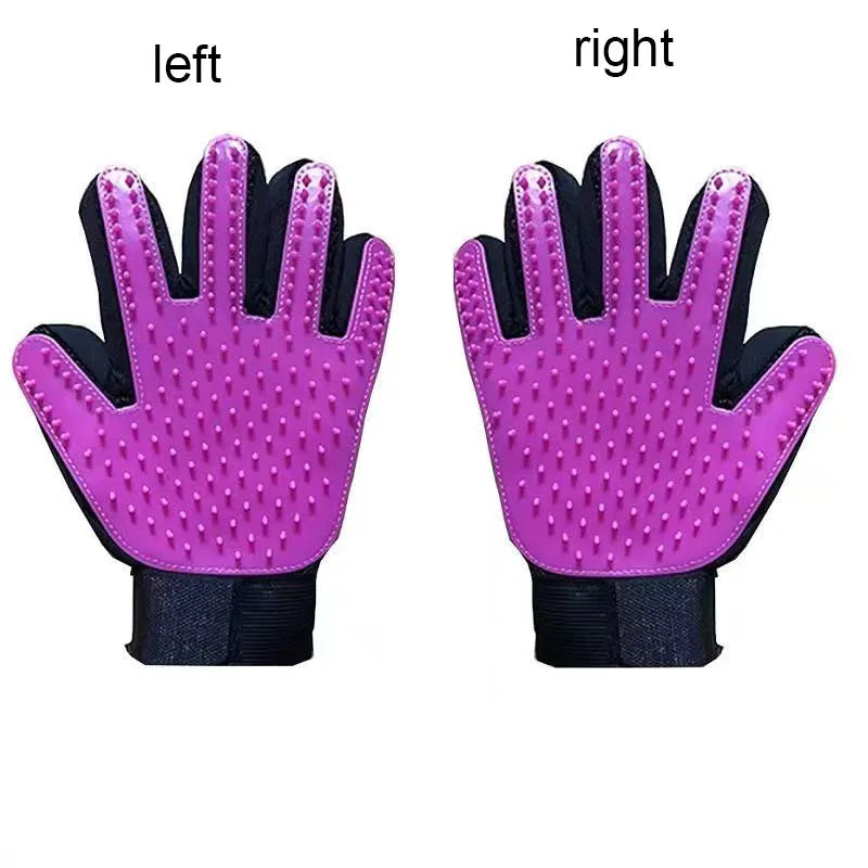 Pet Hair Glove Comb Pet Dog Cat Grooming Cleaning Glove Deshedding Hair remover Massage Brush Animal Supplies Cat Accessoies PawVoyage