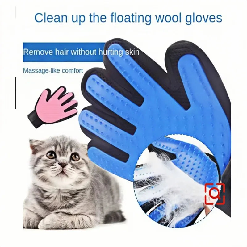 Pet Hair Glove Comb Pet Dog Cat Grooming Cleaning Glove Deshedding Hair remover Massage Brush Animal Supplies Cat Accessoies PawVoyage