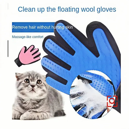 Pet Hair Glove Comb Pet Dog Cat Grooming Cleaning Glove Deshedding Hair remover Massage Brush Animal Supplies Cat Accessoies PawVoyage